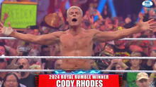 ¡Cody Rhodes ganó el Royal Rumble 2024! Venció a CM Punk e irá a WrestleMania