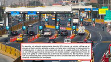 Rutas de Lima suspendió el cobro de peajes en Puente Piedra, pero impidió el paso vehicular en garitas