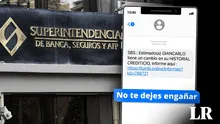 SBS advierte sobre falsos mensajes para cambiar reporte crediticio: ¿cómo identificarlo?