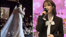 IU sorprendió a su corista en su boda cantándole y fans la halagan: "Estoy llorando"