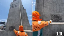 Cercado de Lima: roban 2 placas conmemorativas en monumento a Miguel Grau