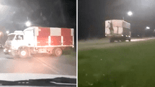Familia vive escena de película de terror tras ser perseguida por un camión en la carretera