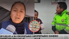Huaraz: Policía encontró en la calle cerca de S/1.000 y lo devuelve a madre de familia