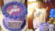 Joven es viral tras festejar su cumpleaños con temática de Yape y torta con código QR