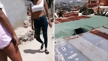 Es viral: pelea de mujeres en un techo de una casa en Venezuela deja una detenida