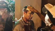 Hombre resulta herido durante manifestación en los exteriores del Congreso de la República