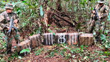 Pasco: hallan enterrados 252 kilos de cocaína en medio de la selva