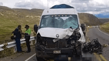 Puno: hombre, que viajaba en moto para visitar a su madre, muere en el camino tras chocar con combi