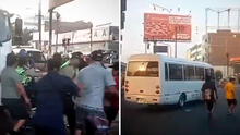 SJL: transportistas informales agreden a personal de la ATU tras reanudación del Corredor Morado
