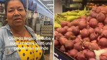 Cubana queda en shock al ver el tamaño de las cebollas en Estados Unidos y dicen: “En Perú es más”