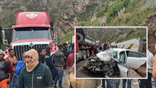 Carretera Central: 2 personas mueren tras violento choque de camión contra automóvil