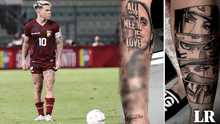 Yeferson Soteldo se tatúa a uno de los mejores jugadores del mundo y fanáticos enloquecen: "Me caes mejor"