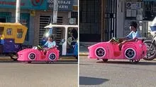 Joven es viral tras manejar carrito de juguete por las calles de Perú: “Para ese si me alcanza”