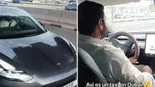 Peruano revela su increíble experiencia en Dubái viajando en un auto Tesla: ¿cuánto le costó?