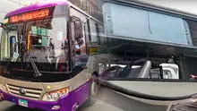 Corredor Morado: cinco buses fueron atacados cuando transitaban en San Juan de Lurigancho