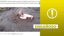 Video no muestra a un hombre morir en arenas movedizas en 2024