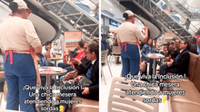 Mesera atiende con lengua de señas a clientes con discapacidad auditiva: “Que viva la empatía”