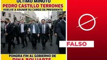 Pedro Castillo no ha asumido nuevamente el cargo de presidente del Perú