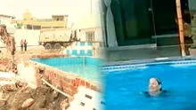 Municipalidad de Lurín demuele piscina de Susana Villarán