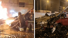 La Victoria: conductor muere luego de que su auto se incendiara en plena Vía Expresa