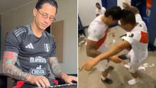 Gianluca Lapadula celebró el triunfo de Perú tocando el teclado y redes enloquecen: “Una de Agua Marina”