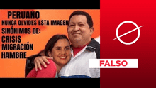 Esta foto no muestra a Verónika Mendoza abrazando al fallecido Hugo Chávez