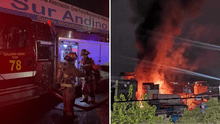 Arequipa: incendio de gran magnitud consumió puestos de la cachina en avenida Los Incas