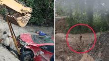 Ayacucho: huaico arrastra vehículo con ocupantes y mujer termina atrapada