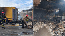 Trujillo: fuerte incendio en depósito tras presunta explosión de un celular que se cargaba