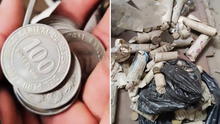 Peruano encuentra los ahorros de su abuelo en monedas antiguas y le dicen: “Ya eres millonario”