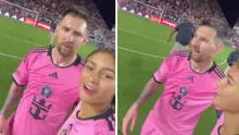 Messi y el inusual pedido a una fan que invadió la cancha para evitar que la seguridad la atrape