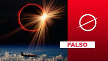 La imagen del avión junto al eclipse solar no es real: es una creación digital