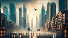 Así es como Dubái 'fabrica lluvia' con drones, frente a la escasez de agua y el calor extremo
