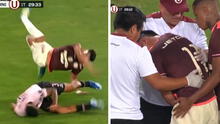 Terrible lesión del 'Tunche': a Rivera se le salió el hombro y salió llorando en el Universitario vs Boys