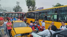 Triple choque en Comas: bus de El Rápido colisionó con alimentador del Metropolitano y dejó 12 heridos