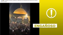 Video no muestra a palestinos "celebrando" en la mezquita de Al-Aqsa el ataque de Irán a Israel