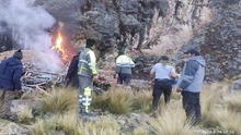 Huancavelica: conductor muere calcinado tras volcar su vehículo en el que viajaba