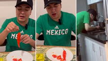 Mexicano prueba por primera vez el ají limo peruano y sorprende: “Estoy llorando”
