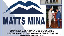 Matts mina S.A.C ganó concurso Mipymes Digitales de ProInnóvate