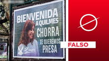 Letrero de rechazo a Cristina Fernández de Kirchner es un montaje