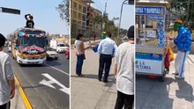 DÍA DE LA MADRE 2024: cobrador de bus ATE-CALLAO sorprende con regalo a mamás en la calle