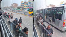 Metropolitano: usuarios se arriesgan y forman fila en vía exclusiva de buses