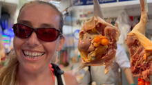 Chilena visita mercados en Lima y se sorprende al ver que venden pollos abiertos: "Nunca lo había visto así"