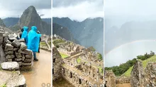 Turistas en Machu Picchu quedan impresionados al ver hermoso arcoíris en plena lluvia: “Perú es único”