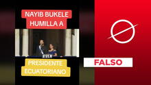 Nayib Bukele no dijo a Daniel Noboa que "Ecuador es El Salvador del pasado": es un montaje