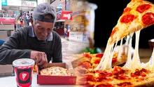 Trujillano de 78 años prueba pizza por primera vez en su vida y sorprende: "Que curiosa reacción"