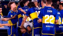 Edinson Cavani perdió los papeles y agarró a puñetes a rival tras ser expulsado en el Boca Juniors vs. Vélez