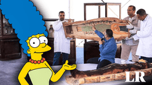 Increíble hallazgo: sarcófago egipcio con imagen similar a Marge Simpson tiene 3.500 años de antigüedad