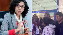 Leslie Urteaga fue rechazada por ciudadanos en Huancayo: “Ministra de la dictadura”