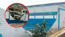 Bus destruye pared de colegio tras despistarse en Callao: escolares estaban en clase